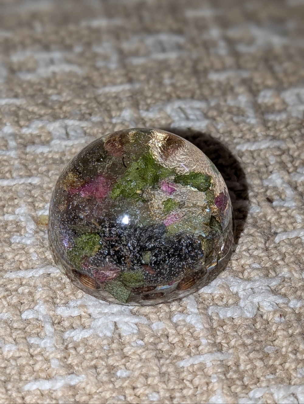 Little Handmade Plant & Floral Resin Sphere - Picture 3 of 4